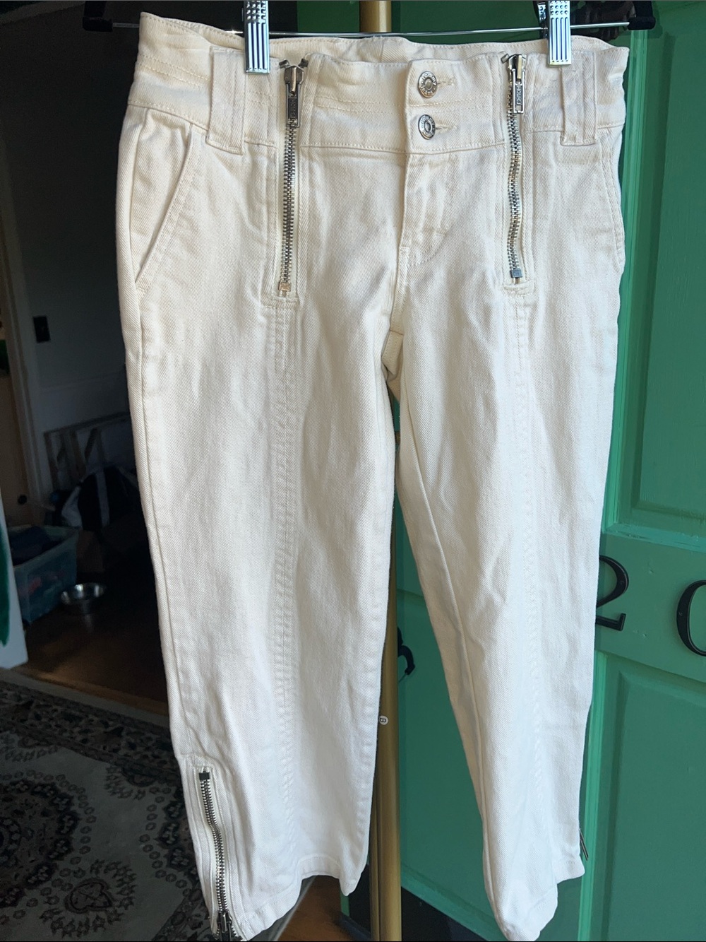 🙌 Tommy Hilfiger cropped sailor double zip jean